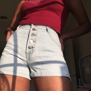 vintage high waisted denim shorts